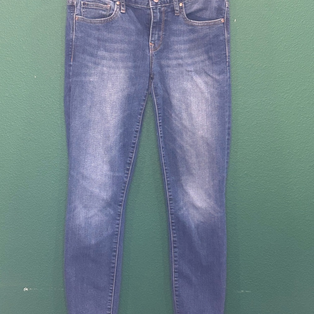 GAP Blue Skinny Jeans with Subtle Fading